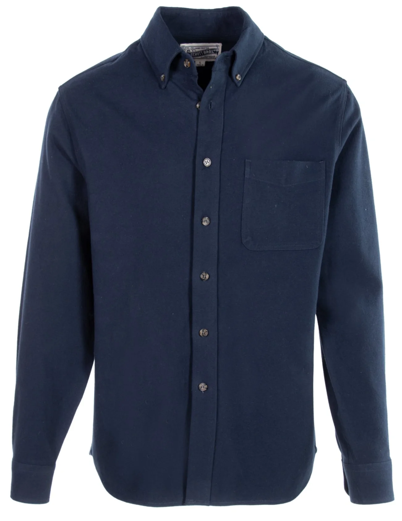 Solid Cotton Chamois Flannel Shirt | Multiple Colors - Image 3