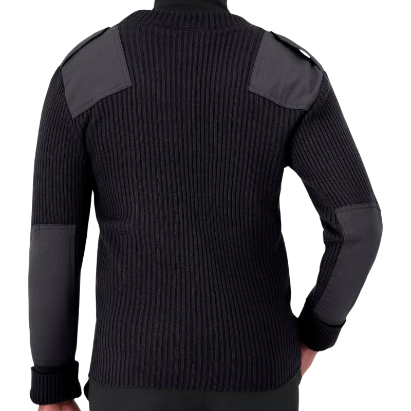 Crew Neck Rib Commando W/ Velcro Epaulets | Black, Navy - Image 4