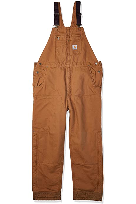 New Updated Carhartt heavyweight lined Bib Overalls | Brown or Black - Image 4