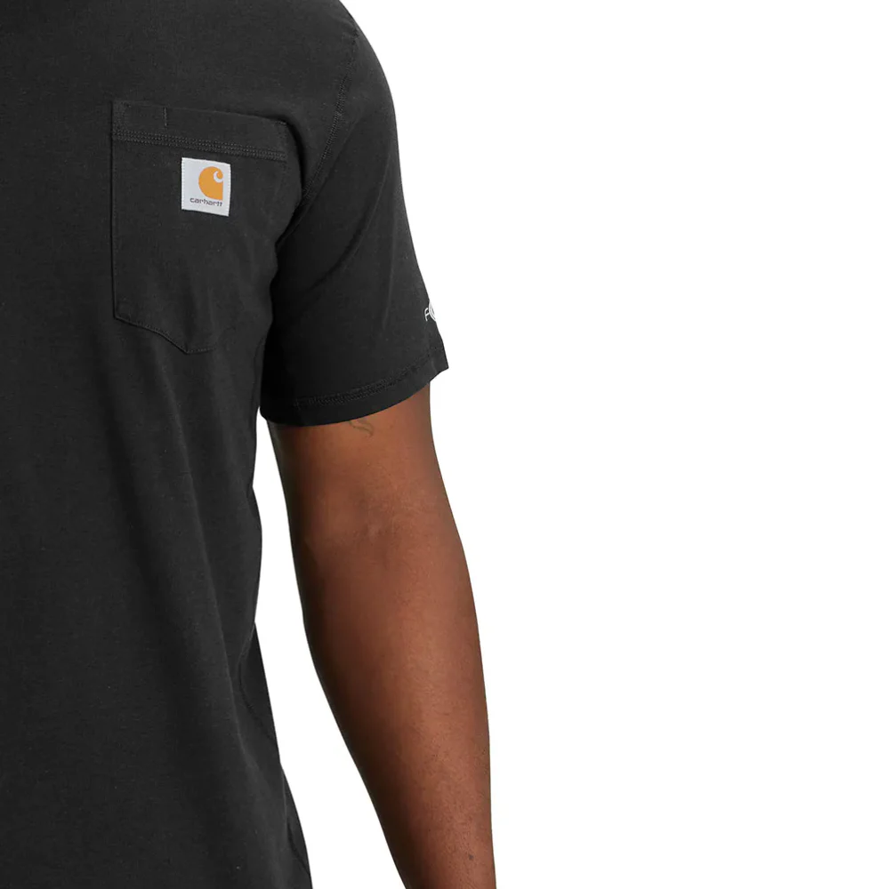 Carhartt Force Relaxed Fit Midweight Short-Sleeve Pocket T-Shirt | Basil Heather, Powder Blue, Heather Gray, Navy, Black - Image 3