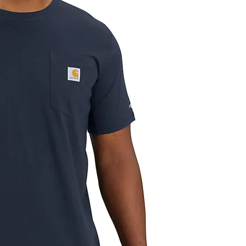 Carhartt Force Relaxed Fit Midweight Short-Sleeve Pocket T-Shirt | Basil Heather, Powder Blue, Heather Gray, Navy, Black - Image 4