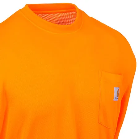 Carhartt Men's Force Color Enhanced Long-Sleeve T-Shirt | Brite Orange - Image 3