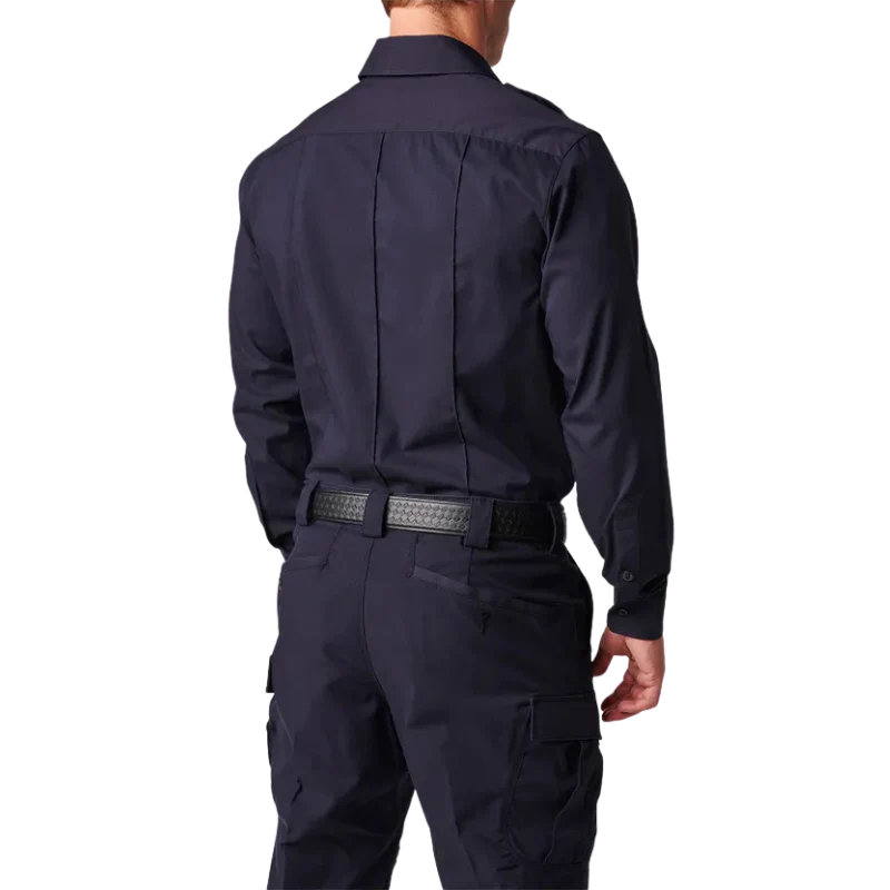 Men's NYC Metro Stryke Ripstop Long Sleeve Shirt w/ NYPD Patches | Navy - Image 4