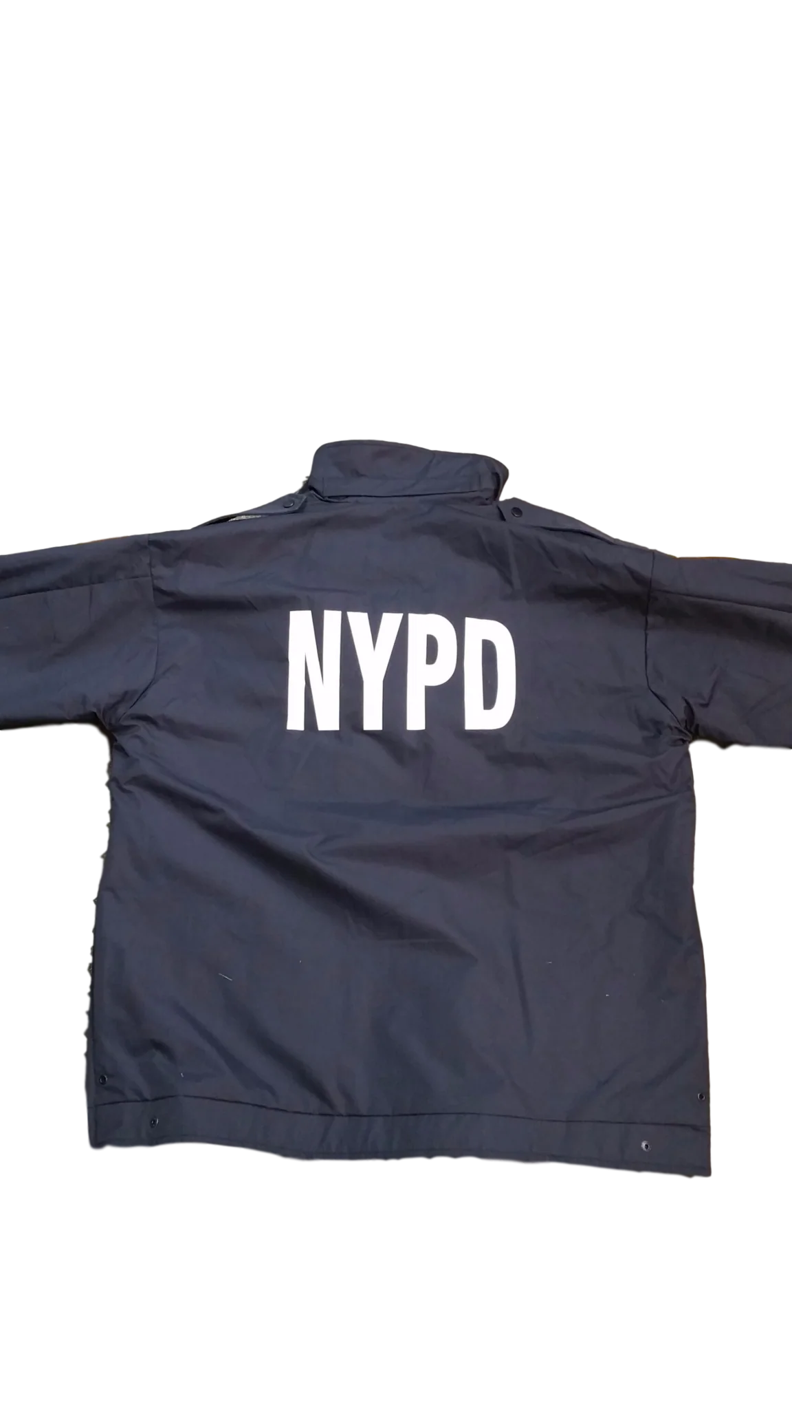 NYPD Reversible Hi-Vis Raincoat with Screen Print & Patches - Image 3