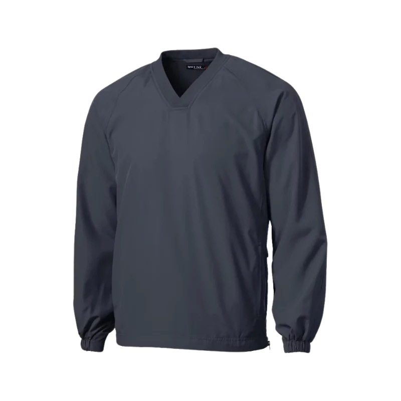 V-Neck Raglan Wind Shirt | Black, Graphite, Navy - Image 3